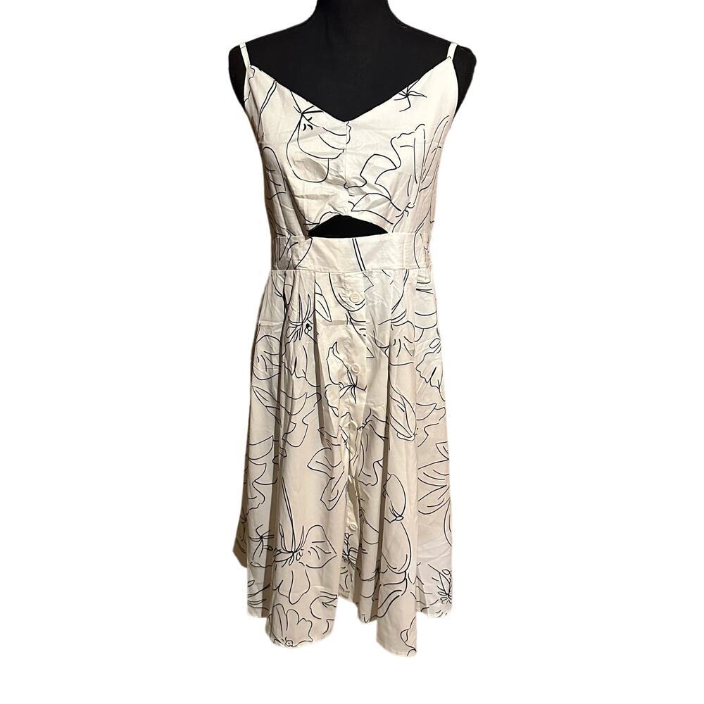 Elegant Cream Floral Dress